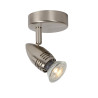 Lucide CARO-LED - Spot plafond - Ø 9 cm - LED - GU10 (MR16) - 1x5W 2700K - Chrome Dépoli