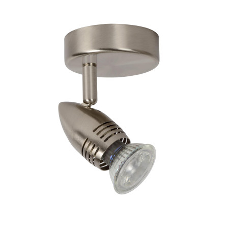 Lucide CARO-LED - Spot plafond - Ø 9 cm - LED - GU10 (MR16) - 1x5W 2700K - Chrome Dépoli