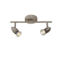 Lucide CARO-LED - Spot plafond - LED - GU10 (MR16) - 2x5W 2700K - Chrome Dépoli
