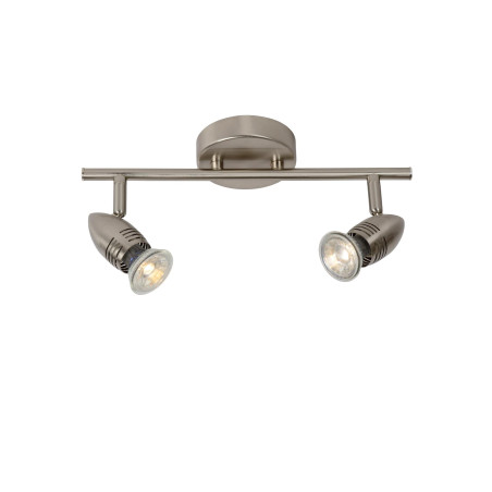 Lucide CARO-LED - Spot plafond - LED - GU10 (MR16) - 2x5W 2700K - Chrome Dépoli