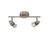 Lucide CARO-LED - Spot plafond - LED - GU10 (MR16) - 2x5W 2700K - Chrome Dépoli