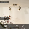 Lucide CARO-LED - Spot plafond - LED - GU10 (MR16) - 2x5W 2700K - Chrome Dépoli
