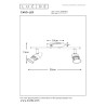 Lucide CARO-LED - Spot plafond - LED - GU10 (MR16) - 2x5W 2700K - Chrome Dépoli