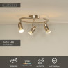 Lucide CARO-LED - Spot plafond - Ø 31 cm - LED - GU10 (MR16) - 3x5W 2700K - Chrome Dépoli
