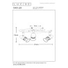 Lucide CARO-LED - Spot plafond - Ø 31 cm - LED - GU10 (MR16) - 3x5W 2700K - Chrome Dépoli