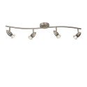 Lucide CARO-LED - Spot plafond - LED - GU10 (MR16) - 4x5W 2700K - Chrome Dépoli
