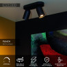 Lucide PUNCH - Spot plafond - 2xGU10 (MR16) - Noir