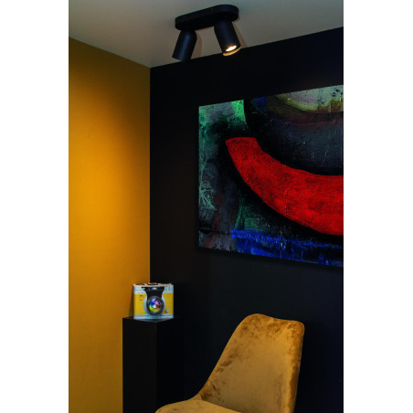 Lucide PUNCH - Spot plafond - 2xGU10 (MR16) - Noir