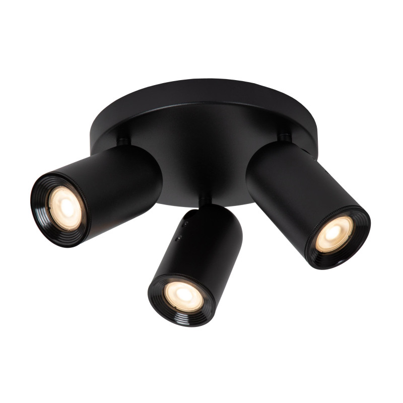 Lucide PUNCH - Spot plafond - Ø 21 cm - 3xGU10 (MR16) - Noir