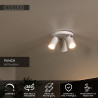 Lucide PUNCH - Spot plafond - Ø 21 cm - 3xGU10 (MR16) - Blanc