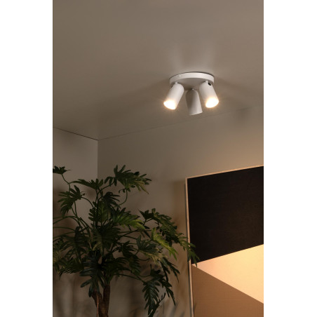 Lucide PUNCH - Spot plafond - Ø 21 cm - 3xGU10 (MR16) - Blanc
