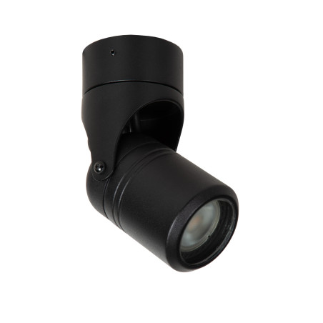 Lucide NIORT - Spot plafond Intérieur/Extérieur - 1xGU10 (MR16) - IP44 - Noir