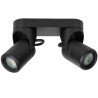 Lucide NIORT - Spot plafond Intérieur/Extérieur - 2xGU10 (MR16) - IP44 - Noir
