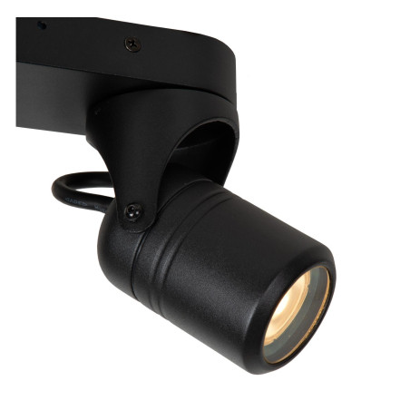 Lucide NIORT - Spot plafond Intérieur/Extérieur - 2xGU10 (MR16) - IP44 - Noir