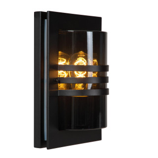 Lucide PRIVAS - Applique murale Intérieur/Extérieur - 1xE27 - IP44 - Noir