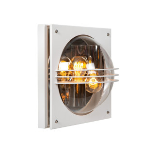 Lucide PRIVAS - Applique murale Intérieur/Extérieur - 2xE27 - IP44 - Blanc