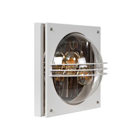 Lucide PRIVAS - Applique murale Intérieur/Extérieur - 2xE27 - IP44 - Blanc