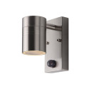 Lucide ARNE-LED IR - Spot mural / Applique mural Intérieur/Extérieur - Ø 6,3 cm - LED - GU10 (MR16) - H 16,3 cm - Chrome Dépoli