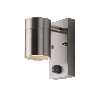 Lucide ARNE-LED IR - Spot mural / Applique mural Intérieur/Extérieur - Ø 6,3 cm - LED - GU10 (MR16) - H 16,3 cm - Chrome Dépoli