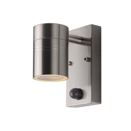 Lucide ARNE-LED IR - Spot mural / Applique mural Intérieur/Extérieur - Ø 6,3 cm - LED - GU10 (MR16) - H 16,3 cm - Chrome Dépoli
