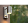 Lucide ARNE-LED IR - Spot mural / Applique mural Intérieur/Extérieur - Ø 6,3 cm - LED - GU10 (MR16) - H 16,3 cm - Chrome Dépoli