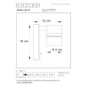 Lucide ARNE-LED IR - Spot mural / Applique mural Intérieur/Extérieur - Ø 6,3 cm - LED - GU10 (MR16) - H 16,3 cm - Chrome Dépoli
