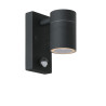 Lucide ARNE-LED IR - Spot mural / Applique mural Intérieur/Extérieur - Ø 6,3 cm - LED - GU10 (MR16) - H 16,3 cm - Noir