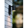 Lucide ARNE-LED IR - Spot mural / Applique mural Intérieur/Extérieur - Ø 6,3 cm - LED - GU10 (MR16) - H 16,3 cm - Noir