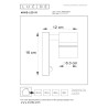 Lucide ARNE-LED IR - Spot mural / Applique mural Intérieur/Extérieur - Ø 6,3 cm - LED - GU10 (MR16) - H 16,3 cm - Noir