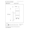 Lucide ARNE-LED IR - Spot mural / Applique mural Intérieur/Extérieur - Ø 6,3 cm - LED - GU10 (MR16) - H 22,5 cm - Noir