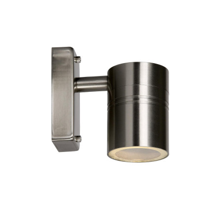 Lucide ARNE-LED - Spot mural / Applique mural Intérieur/Extérieur - Ø 6,3 cm - LED - GU10 (MR16) - 1x5W 2700K - IP44 - Chrome