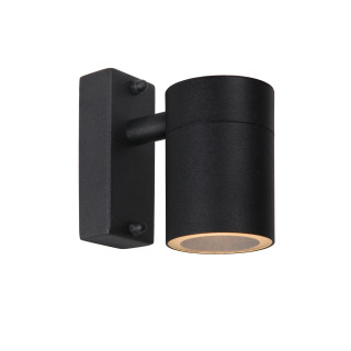 Lucide ARNE-LED - Spot mural / Applique mural Intérieur/Extérieur - Ø 6,3 cm - LED - GU10 (MR16) - 1x5W 2700K - IP44 - Noir