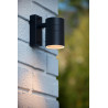 Lucide ARNE-LED - Spot mural / Applique mural Intérieur/Extérieur - Ø 6,3 cm - LED - GU10 (MR16) - 1x5W 2700K - IP44 - Noir