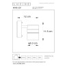 Lucide ARNE-LED - Spot mural / Applique mural Intérieur/Extérieur - Ø 6,3 cm - LED - GU10 (MR16) - 1x5W 2700K - IP44 - Noir