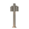 Lucide ARNE-LED - Borne extérieur - Ø 6,3 cm - LED - GU10 (MR16) - 2x5W 2700K - IP44 - Chrome Dépoli
