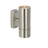Lucide ARNE-LED - Applique murale Intérieur/Extérieur - Ø 6,3 cm - LED - GU10 (MR16) - 2x5W 2700K - IP44 - Chrome Dépoli