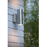 Lucide ARNE-LED - Applique murale Intérieur/Extérieur - Ø 6,3 cm - LED - GU10 (MR16) - 2x5W 2700K - IP44 - Chrome Dépoli