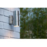 Lucide ARNE-LED - Applique murale Intérieur/Extérieur - Ø 6,3 cm - LED - GU10 (MR16) - 2x5W 2700K - IP44 - Chrome Dépoli