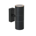 Lucide ARNE-LED - Spot mural / Applique mural Intérieur/Extérieur - Ø 6,3 cm - LED - GU10 (MR16) - 2x5W 2700K - IP44 - Noir