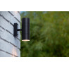 Lucide ARNE-LED - Spot mural / Applique mural Intérieur/Extérieur - Ø 6,3 cm - LED - GU10 (MR16) - 2x5W 2700K - IP44 - Noir