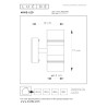 Lucide ARNE-LED - Spot mural / Applique mural Intérieur/Extérieur - Ø 6,3 cm - LED - GU10 (MR16) - 2x5W 2700K - IP44 - Noir