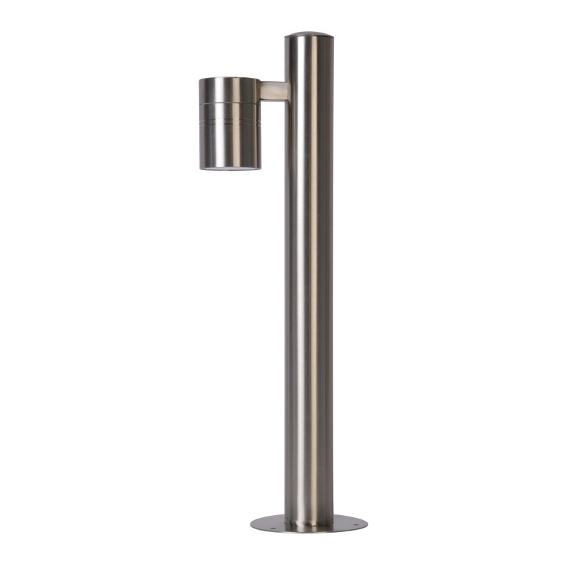 Lucide ARNE-LED - Borne extérieur - Ø 6,3 cm - LED - GU10 (MR16) - 1x5W 2700K - IP44 - Chrome Dépoli