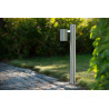 Lucide ARNE-LED - Borne extérieur - Ø 6,3 cm - LED - GU10 (MR16) - 1x5W 2700K - IP44 - Chrome Dépoli