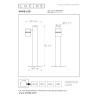 Lucide ARNE-LED - Borne extérieur - Ø 6,3 cm - LED - GU10 (MR16) - 1x5W 2700K - IP44 - Chrome Dépoli