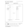 Lucide ARNE-LED - Borne extérieur - Ø 6,3 cm - LED - GU10 (MR16) - 1x5W 2700K - IP44 - Noir