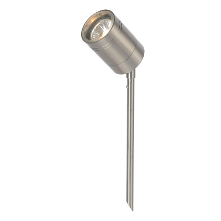 Lucide ARNE-LED - Spot de jardin - Ø 6,3 cm - LED - GU10 (MR16) - 1x5W 2700K - IP44 - Chrome Dépoli