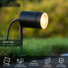 Lucide ARNE-LED - Spot de jardin - Ø 6,3 cm - LED - GU10 (MR16) - 1x5W 2700K - IP44 - Noir