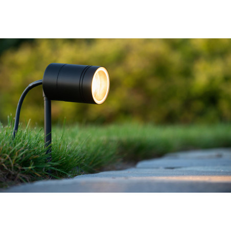 Lucide ARNE-LED - Spot de jardin - Ø 6,3 cm - LED - GU10 (MR16) - 1x5W 2700K - IP44 - Noir