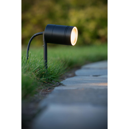 Lucide ARNE-LED - Spot de jardin - Ø 6,3 cm - LED - GU10 (MR16) - 1x5W 2700K - IP44 - Noir