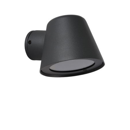 Lucide DINGO-LED - Applique murale Intérieur/Extérieur - LED Dim. - GU10 (MR16) - 1x5W 3000K - IP44 - Anthracite